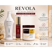 Revola Expert Revola Saç Bakım Seti 500 ml Saç Maskesi 500 ml Jelatin Şampuan 50 cc Jelatin Serum Maca Collagen Conditioner Yoğun Nem Parlaklık Onarıcı Bakım Kolay Tarama