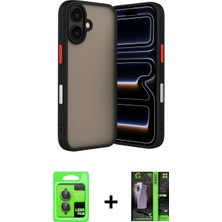 Marsilyan™- iPhone 17 Kılıf Ahenk Çizgi Serisi - Şeffaf 360 Full Body Arka Koruyucu + Raze Metal Kamera Lens - Gı