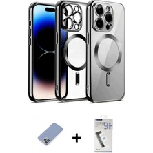 Marsilyan™- iPhone 12 Pro Kılıf Nova Işık Özel Seri - Şeffaf Uv Polymer Nano Ekran Koruyucu + Metal Kamera Lens Koruma Cam - Kuyl