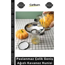 Carlburn #huni Profesyonel Reçel Sos Konserve Dolum Aparatı Paslanmaz Çelik Geniş Ağızlı Kavanoz Hunisi