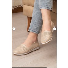 Liarca Kadın Ortopedik Delikli Comfort Günlük Ayakkabı Bej