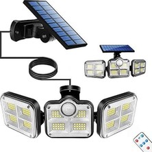 Technosmart Solar Güneş Enerjili 122 Ledli Kumandalı Hareket Sensörlü Bahçe Aydınlatma Sokak Lambası