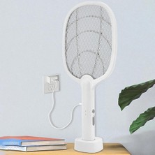 Munico 2'si 1 Arada Elektrikli Sivrisinek Sinek Vurucu Sivrisinek Öldürücü 2500V USB Şarj Edilebilir