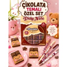 ÖZ OFİS Çikolata Temalı Özel Set - 4'lü 0.7 Uçlu Kalem , 3'lü Çikolata Silgi , Çikolata Temalı Defter
