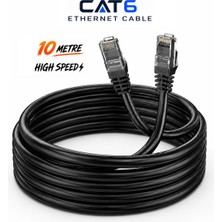 Anktek 10 Metre Cat6 Internet Ethernet Network Ağ Kablosu Utp Patch High Speed-Siyah