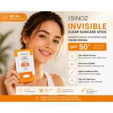 Sinoz Nemlendirici Şeffaf Stick Güneş Kremi SPF50+ 15 gr
