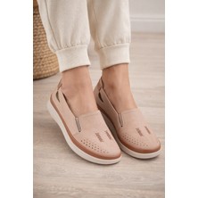 Liarca Kadın Ortopedik Delikli Comfort Günlük Ayakkabı Pudra Pembe