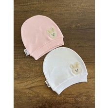 Gülümse Gel Yenidoğan Kız Erkek Bebek Bone Bebek Bandana Şapka Başlık Fiyonklu Kurdeleli Saç Bandı Toka 2'li