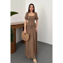 Modadua Mocca Gipeli Keten Takım