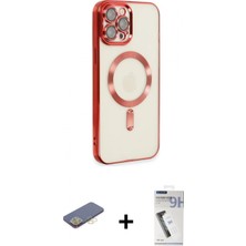 Marsilyan™- iPhone 12 Pro Max Kılıf Nova Işık Özel Seri - Şeffaf Uv Polymer Nano Ekran Koruyucu + Renkli Kamera Lens Koruma Cam - Sı