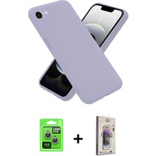 Marsilyan™- iPhone 16E Kılıf Ahenk Serisi - Siyah Bilvis 3D Cam Ekran Koruyucu + Raze Metal Kamera Lens - Gs