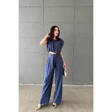 Modadua Lacivert Modal Bluz ve Pantolon Takım