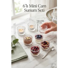 Homerest 6'lı Tırtıklı Cam Sosluk Reçellik Çerezlik Seti - Şık Kahvaltılık ve Atıştırmalık Sunum Kasesi 5 cm