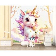 Arterior Wallpaper Büyülü Ormanda Unicorn Çocuk Odası Poster Duvar Kağıdı