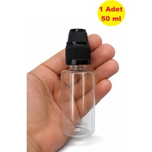 Demet Home 1 Adet 50 ml boş Çocuk Kilitli pet şişe Numune-likit-kolonya-parfüm-sıvı şişesi iğne uçlu tıpa 50 cc pet1 şişe