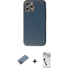 Marsilyan™- iPhone 12 Pro Max Kılıf Ahenk Işık - Şeffaf Uv Polymer Nano Ekran Koruyucu + Shine Kamera Lens Koruma Cam - Sh