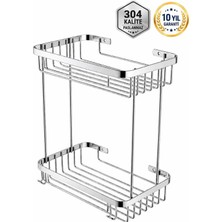 Osso Banyo Taci 304 Paslanmaz Çelik Duş Rafı Şampuanlık Modern Banyo Düzenleyici Duvar Raf