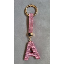 Zirkon Taşlı Pembe Anahtarlık