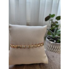 Lavante Butik Zirkon Taşlı Çubuk Model Çelik Kadın Bileklik
