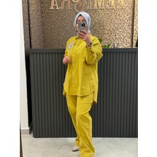 Omelya Taş Detaylı Gömlekli Takım