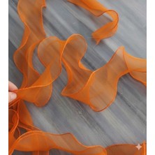 Duck Hoby Fırfırlı Tül Organze Kurdele 2 mt (7cm x 2mt), Çiçek Malzemesi, Gelin Buketi, Bohça Misinalı Fırfır