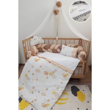 Baby Clime Masal Serisi 70X120 Park Beşik Uyku Seti 3’lü Örgülü Kenar Korumalı