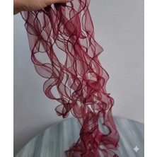Duck Hoby Fırfırlı Tül Organze Kurdele 2 mt (7cm x 2mt), Çiçek Malzemesi, Gelin Buketi, Bohça Misinalı Fırfır