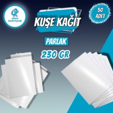 Orbak Kağıtçılık Kaliteli A4 Parlak Kuşe Kağıdı Dijital Baskı,sertifika ve Fotoğraf Kağıdı 230GR 50 Adet (0,71 Kg)