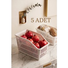 Trouvaille 5ADET Buzdolabı Içi Düzenleyici Sebze Meyve Sepeti Mutfak Banyo Tezgah Altı Üstü Dolap Içi Organizer