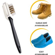 N&M Store Çift Taraflı Süet Nubuk Ayakkabı Temizleme Fırçası Taşınabilir Bot Çizme Bakım Aparatı