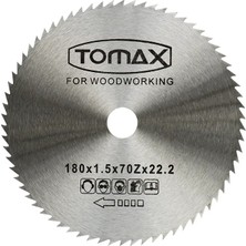Çerçici Tomax Ağaç Daire Testeresi (Elmassız) 180X1,5 Diş 70Z