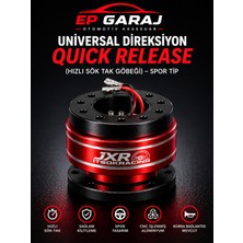 Ep Garaj Otomotiv Unıversal Direksiyon Quıck Release (Hızlı Sök Tak Göbeği) – Spor Tip ( Kırmızı Renkli)