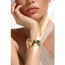 Nevamor Gold Kalın Kıvrımlı Model Kelepçe