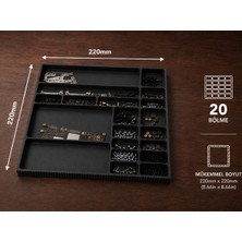 Demirhan3D Teknik Servis Vida Düzenleme Tepsisi 22X22 cm Elektronik Söküm Organizeri