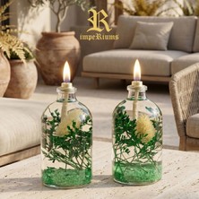 Imperiums Dekoratif Kandil Mum 100 ml Yeşil 2'li Set