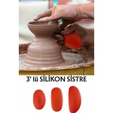 Vox Art Silikon Sistre Fil Kulağı 3'lü Set (Kil, Çömlek Yapımı)