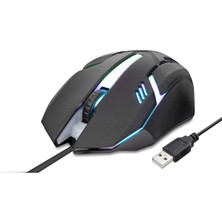 Renas Store Kablolu Mouse LED 800/1600 Dpı 140CM Siyah HDX3257