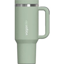 Vagonlife Kulplu Çelikli Pipetli/pipetsiz Rahat Içim Paslanmaz Çelik Termos Cup VGN1103 1200 ml Yeşil