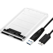 Krl 2.5" USB 3.0 Harici SSD Harddisk Şeffaf Taşınabilir HDD Kutusu 2,5 Inç Destekli