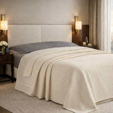 Faralya Life %100 Pamuk Kare Petek Dokulu Çift Kişilik Lüks Pike –200*220CM