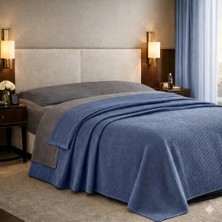 Faralya Life %100 Pamuk Kare Petek Dokulu Çift Kişilik Lüks Pike –200*220CM