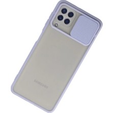Hsc Bilişim Galaxy A22 Kılıf Palm Buzlu Kamera Sürgülü Silikon - Lila
