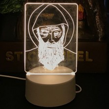 Ozcmax USB Kablolu Işıklı Kendiliğinden Beyaz Kalemli-Silgili Kreatif 3D Görselleştirrme LED Lambası