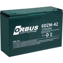 Orbus 12V 42AH Elektrikli Bisiklet Aküsü 6DZM-42 Modeli Yüksek Performanslı Güç Kaynağı