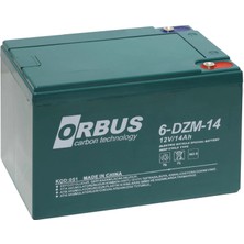 Orbus 12V 14AH Elektrikli Bisiklet Aküsü 6-DZM-14 Modeli Güçlü Performans İçin