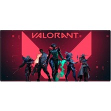 Krl Kasırga Valorant  6 Oyuncu Mouse Pad 70X30 cm Kaymaz Dikişli