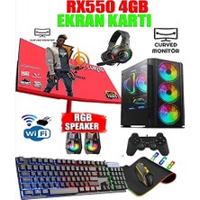 Dmc N11X ( PUBG,GTA 5) i7 4770 32GB 256GB SSD 500GB HDD 4GB RX550,24''Curved Monitör Oyuncu Masaüstü Bilgisayar