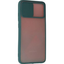 Hsc Bilişim Galaxy A03S Kılıf Palm Buzlu Kamera Sürgülü Silikon - Yeşil