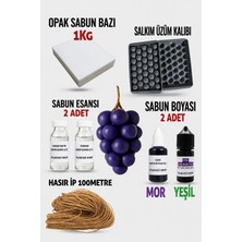 Plaka53 Shop Salkım Üzüm Şeffaf Sabun Bazı Sabun Yapım Seti