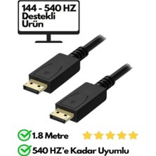Krl 1.8m Version 1.4 144/165/200/240/280/540hz Destekli Displayport Kablo 2k-4k UHD Freesync G-Sync 280DP